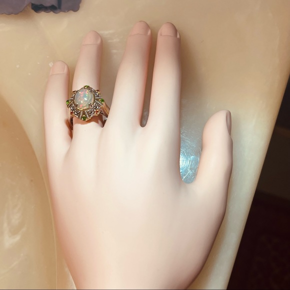 Gems enVogue Ethiopian Opal&Gemstone Cocktail Ring - Picture 13 of 16